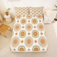 thumbnail image 5 of jejeloiu Earthy Mandala Queen Sheets For Men Women,Boho Print Queen Sheet Sets,Orange Green White,4-Piece,1 Flat Sheet, 1 Fitted Sheet and 2 Pillowcases, 5 of 6