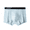 Blue, variant on Men Breathable Underpants Summer Cooling Cotton Printed Quick-Dry for Boxer Briefs L-3XL 1PCS