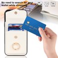thumbnail image 4 of Nalacover Wallet Case for iPhone 12 Pro / iPhone 12 6.1", Back Card Slots/Bag Magnetic Button Ring Holder Stand Cover with RFID Blocking Wrist Hand Strap Luxury PU Leather Anti-Shocks Case,White, 4 of 9