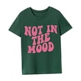 thumbnail image 4 of Camiseta para mujer traje de verano Activewear camisa de cuello redondo para mochilero playa Verde, 4 of 7