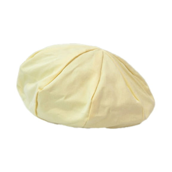 56-58cm hat circumference candy color beret female summer thin cloud hat sunscreen hat female - yellow