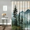 thumbnail image 2 of Creowell Mountain Trees Lake Modern Waterproof Shower Curtain for Country Cottage & Farmhouse Bathroom Decor 100% Polyester Washable Bathroom Shower Curtain Set with Hooks 60x72, 2 of 7