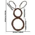 thumbnail image 3 of Decoraciones de Pascua, adornos de Pascua, enredaderas de conejo de Pascua, decoraciones colgantes para fiestas, coronas rurales con forma de conejo, aros de enredaderas naturales, decoración de pared, 3 of 6