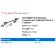 thumbnail image 2 of Rear Right CV Axle Assembly - Compatible with 2006 BMW 330xi 3.0L 6-Cylinder, 2 of 2