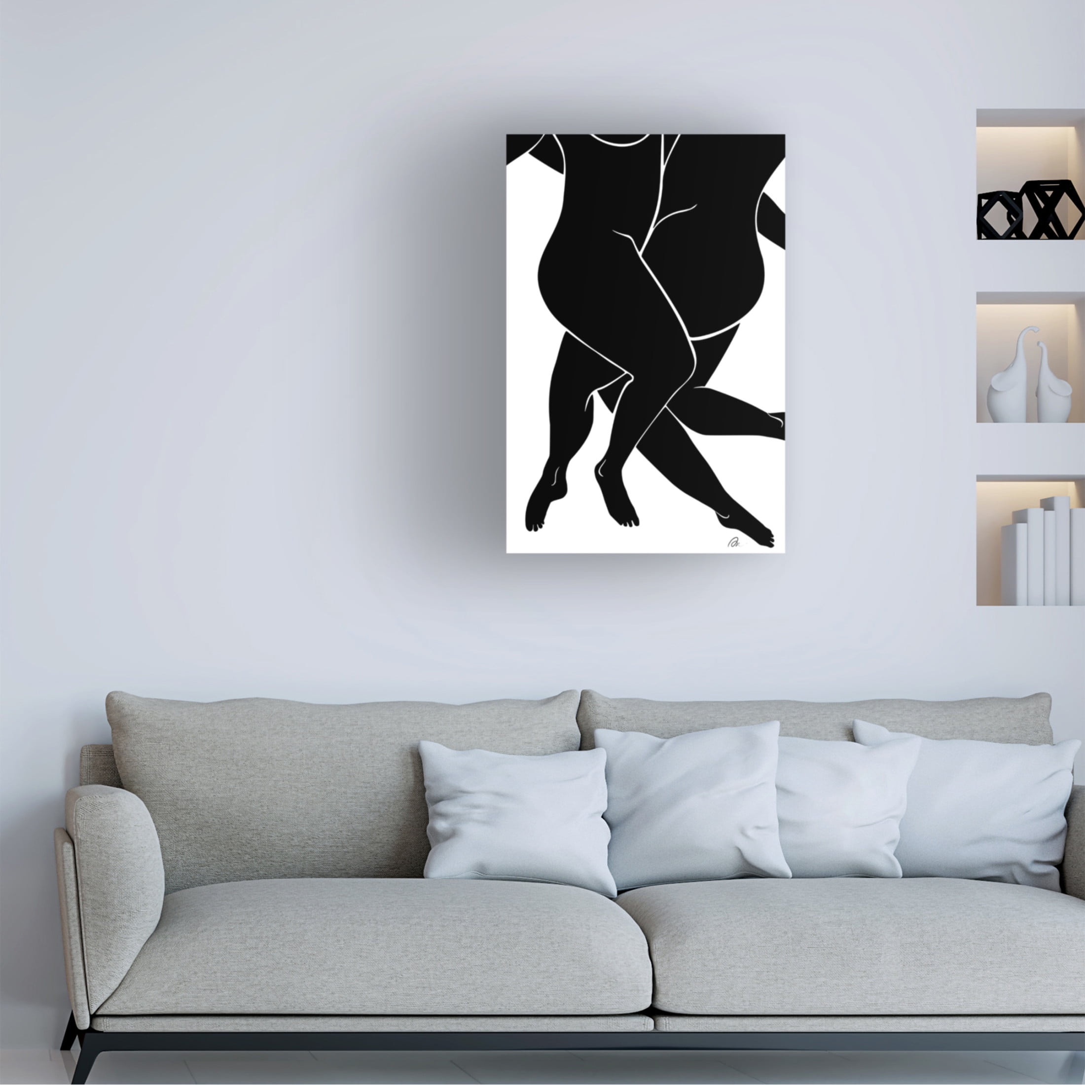 Pictufy Studio II 'Lovers Black' Canvas Art - 16 x 24 Inches
