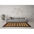 thumbnail image 3 of Ahgly Company Indoor Round Abstract Brown Modern Area Rugs, 8' Round, 3 of 4
