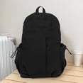 thumbnail image 3 of School Backpack Large Capacity Casual Korean Style Solid Color for Men Women Students Fashionable Couple Daypack for College Travel, 3 of 7