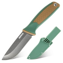 Dispatch 8" Fixed Blade Outdoor Mission Knife 420HC Stonewash Stainless Steel Field Knife Straight Knife