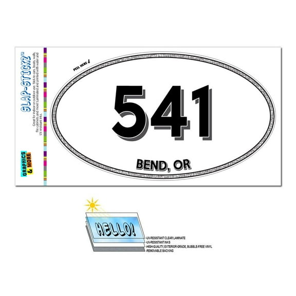 541 - Bend, OR - Oregon - Oval Area Code Sticker