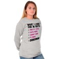 thumbnail image 5 of What I Look In Guys Doberman Dog Lady Women's Long Sleeve T Shirt Brisco Brands S, 5 of 6