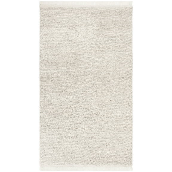 SAFAVIEH Casablanca Claud Solid Wool Area Rug, Beige, 6' x 9'