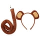 thumbnail image 1 of WORGEOUS 1 juego de diadema con orejas de mono para cosplay, accesorio de cola, diadema con orejas de animal, disfraz de mono para fiesta, clip aleatorio y accesorios, 1 of 9
