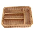 thumbnail image 1 of Cesta de mimbre para cubiertos, cesta de almacenamiento para cubiertos, cesta para palillos, cajón de escritorio de ratán, 1 of 4