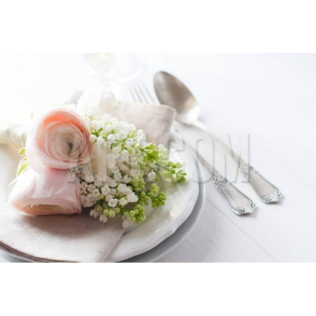 Elegant Wedding Table Settings - Wedding Elegant Dining Table Setting Print Wall Art By manera