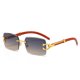 thumbnail image 5 of Gafas de sol de moda sin marco para hombre, gafas de sol con vetas de madera de leopardo personalizadas, gafas de sol cuadradas con patas, moda para mujer, 5 of 5
