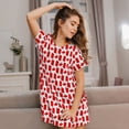 thumbnail image 3 of Bingfone Canada Nightgowns for Women Sleep Shirts Short Sleeve Nightshirt Pullover Nightdress Soft Sleepwear, 3 of 6