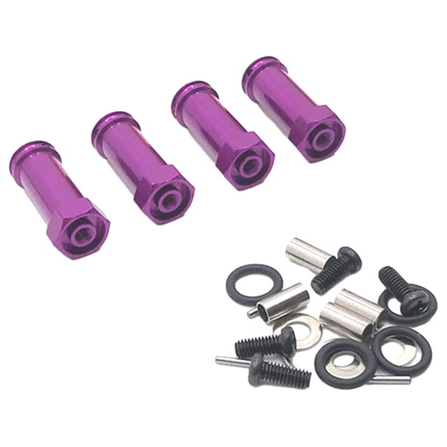 Vogacara RCGOFFLOW-Adaptador de pieza de actualización para coche de control remoto, montaje hexagonal de rueda fuerte de aleación de aluminio Kits de construcción modelo Púrpura
