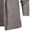 thumbnail image 4 of Men Cardigan Sweaters Solid Color Shawl Collar Long Sleeve Knitted Fall Casual Long Cardigan, 4 of 5