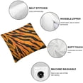 thumbnail image 4 of BANET Pillow Covers , Soft Short Plush Pillowcase with Zipper, Animal Print Cushion Case for Couch Sofa Bed Chair Car 24x24in, 4 of 5
