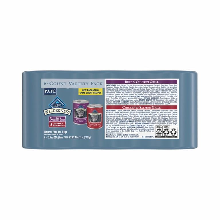 Blue Buffalo Wilderness High Protein Wet Dog Food Variety Pack