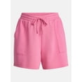 thumbnail image 2 of Terra & Sky Women's Plus Fleece Drawstring Shorts with Patch Pockets, Sizes 0X-5X, 2 of 2