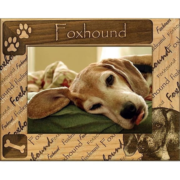 Giftworks Plus DBA0079 Foxhound, Alder Wood Frame, 5 x 7 In