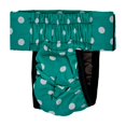 thumbnail image 3 of Barkertime White Polka Dot on Turquoise Dog Diaper Pull-up, 3 of 6