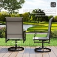 thumbnail image 3 of Set of 2 Patio Swivel Rocker Chairs, High Back Outdoor Swivel Chairs with Galvanized Steel Frame and Breathable Mesh, Light Grey, for Garden, Deck, Backyard and Lawn (174 chars), 3 of 7