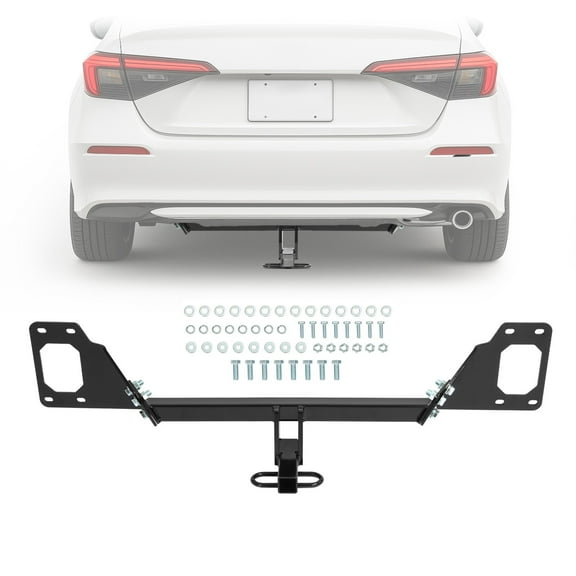 1.25" Receiver Trailer Hitch Class 1 For Honda Civic Exc Center Exhaust 16-25