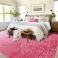 thumbnail image 6 of GlowSol 5'x7' Modern Area Rug Medallion Rug Washable Ombre Area Rug Non-Shedding Stain-Resistant Carpet for Dorm, Pink, 6 of 6