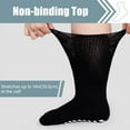 thumbnail image 5 of Diabetic Socks, LOFIR 3 Pairs Diabetic Socks for Men Women Size 13 15, Non Slip Grip Socks Hospital Socks with Gripper for Women, Extra Wide Calf Socks for Swollen Feet, Black, 5 of 6