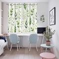 thumbnail image 4 of Sage Green Leaves Kitchen Curtains Window Panels, Summer Botanical Farmhouse Leaf Watercolor Insulated Window Treatment Curtain, Grommet Curtains for Bedroom/Living Room/Bathroom, 2 Piece 52"Wx72"L, 4 of 8