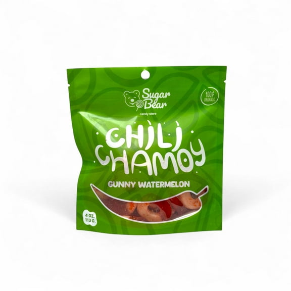 Chili Chamoy Gummy Watermelon Rings 4oz Pack – Sweet & Spicy Watermelon Gummies with Chamoy Coating