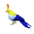 thumbnail image 3 of Pájaros del bosque posados, pájaros artificiales con plumas, regalo para el hogar, jardín, patio, árbol 2, 3 of 9
