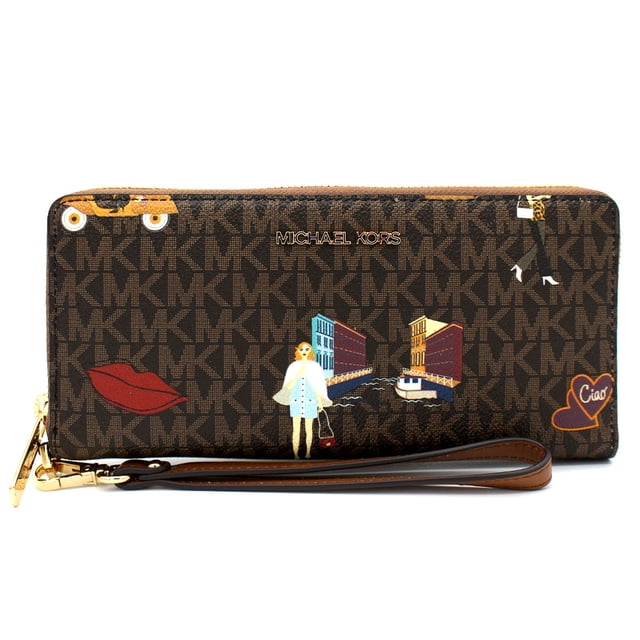 Cartera Michael Kors Jet Set Girls LG 35F2G5CE7V Brown Multi