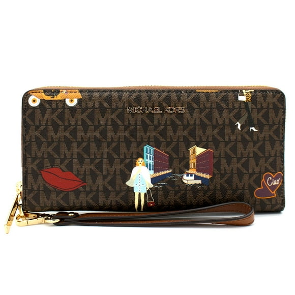 Cartera Michael Kors Jet Set Girls LG 35F2G5CE7V Brown Multi