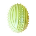 thumbnail image 3 of YaoZQ Puppy Teething Toy, Green Textured Rubber Ball, Squeaking Fetch Toy for Dental Health and Boredom Relief, 3.5 inch, 3 of 5