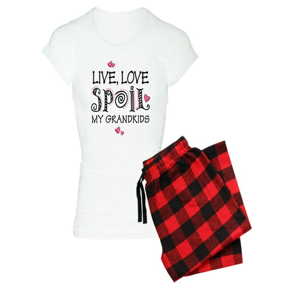 CafePress - Live Love Spoil Grandkids - Women's Light Pajamas