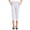 White, variant on Noric Women's Plus SizeCapri Pants High Waist Casual Cropped Leggings with Button Pockets for Summer