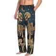 thumbnail image 6 of Salouo Romantic Skeletons Under Moon Print Pajama Pants for Men, Lounge Pants Elastic Waistband Casual Men's sleepwear Loungewear Sleep Pajama Pant -X-Large, 6 of 7