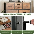 thumbnail image 2 of Uforic 10-Drawer Fabric Storage Chest, 100*30*100cm Rotten Wood Color with Steel Frame, 2 of 8
