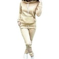 thumbnail image 4 of Sunisery 2Pcs Women's Jogger Casual Tracksuit Hoodie Sweatshirt + Pants Sets Sportswear, 4 of 6