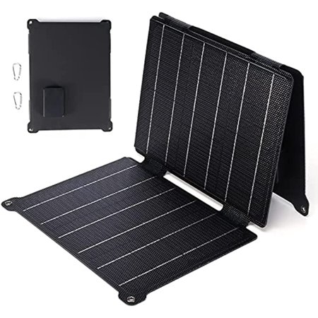 

Foldable Solar Panels Portable Solar Panel Kit 21W 5V/12V Solar Charger with Carabiner Dual USB+DC Ports for Outdoor Activities Travel Hiking Campaing Power Supply