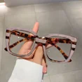 thumbnail image 1 of New Minimalist Anti Blue Light Glasses Leopard Print Frame Flat Glasses Square AC Anti Blue Light Computer Glasses C, 1 of 6