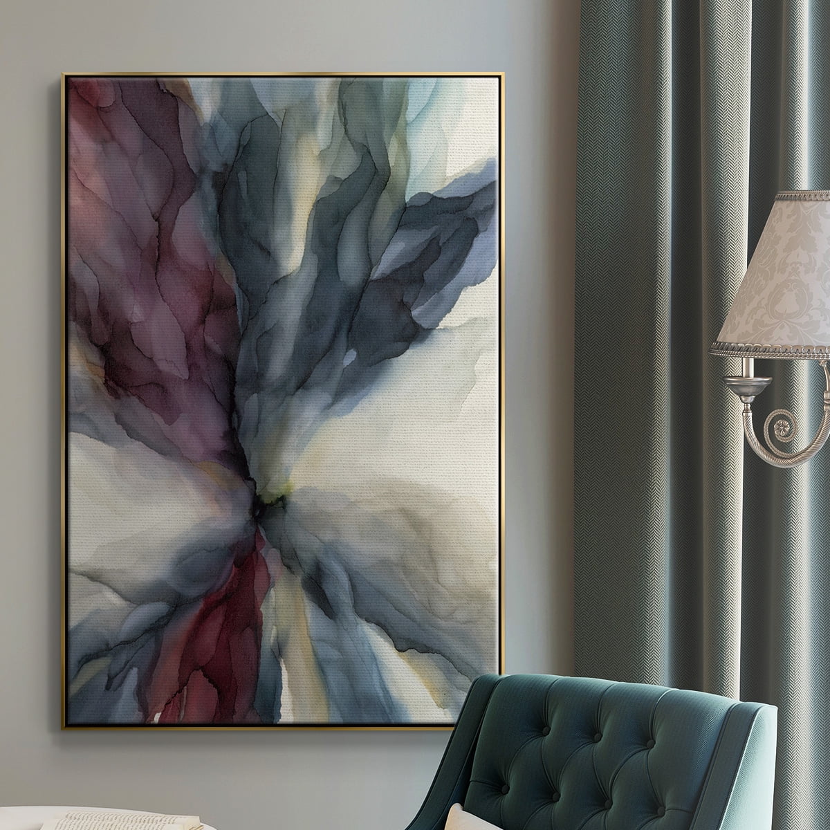 Untitled Framed Premium Gallery Wrapped Canvas - Ready to Hang - 17 x 25 - Gold Floating Frame