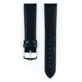 thumbnail image 3 of Hirsch Osiris Leather Watch Strap - Polished Blue - M - 15mm - Shiny Silver Buckle - Calf Leather Band, 3 of 8