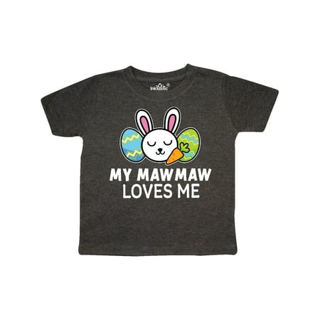 

Inktastic My Mawmaw Loves Me with Bunny and Easter Eggs Gift Toddler Boy or Toddler Girl T-Shirt