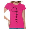 thumbnail image 1 of Awkward Styles Black Tshirt for Women Christian Gifts for Girlfriend Jesus Shirts Jesus Clothing Collection for Women Jesus T Shirt for Her Christian Clothes for Ladies Following Jesus Womens T-Shirt, 1 of 4