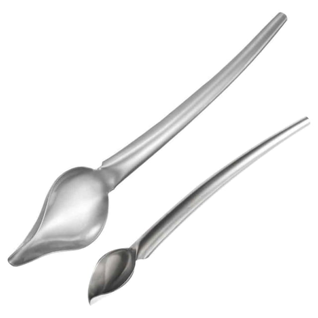 Cuchara decorativa de acero inoxidable para dibujo de precisión culinaria, lápiz decorativo para salsas, cuchara para enchapado, pico cónico, para servir postres y decorar