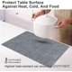 thumbnail image 2 of Juego de mesa de comedor de 6 manteles individuales de cuero azul, resistentes al calor, impermeables, lavables, de Pu, antideslizantes, fáciles de limpiar, 2 of 5